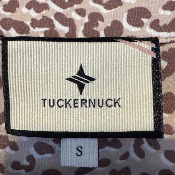 Tuckernuck Hayes Beige & Brown Leopard Print Drop Waist Shirt Dress | S - Picture 4 of 6